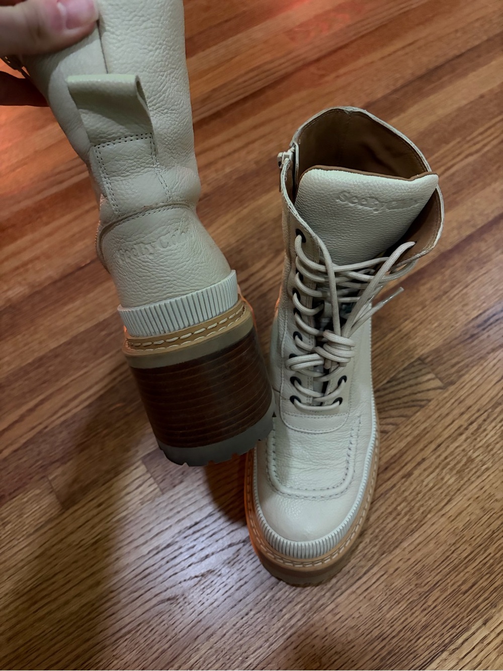 See by Chloé - “Mahalia” Women’s Lace-Up Combat Boots - Size 9 - Picture 7 of 7